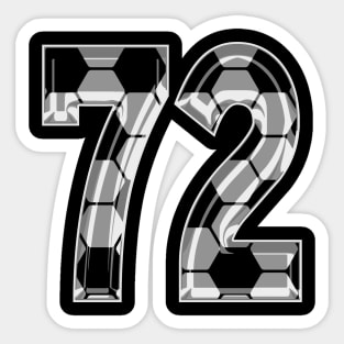 Soccer Number 72 Soccer Jersey #72 Soccer Mom Player Fan Sticker